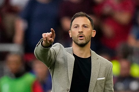 Belgium's head coach Domenico Tedesco
